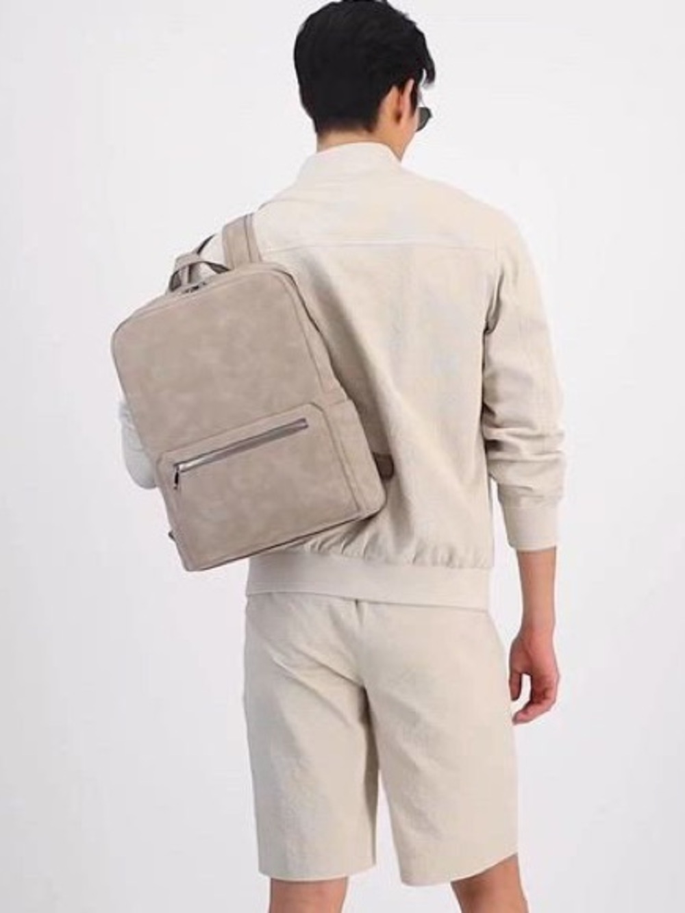 Alfani Tan Multipurpose Suede-Look Backpack Travel/ Everyday Backpack